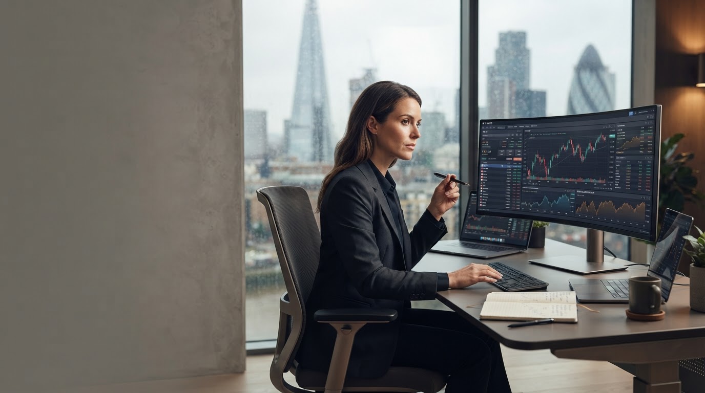 Trader360 Ai abstract data visualisation representing market analysis